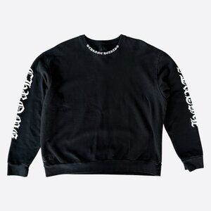 Chrome Hearts Black & White Neck Logo Sweater